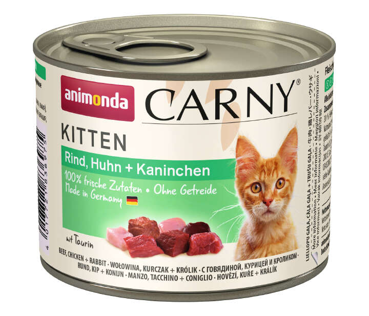 animonda Katzen-Nassfutter Kitten Rind, Huhn + Kaninchen